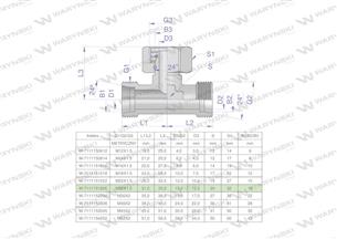 Trójnik hydrauliczny symetryczny metryczny BAB M26x1.5 18L (XEVT) Waryński