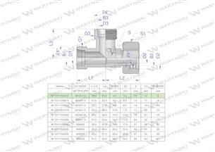 Trójnik hydrauliczny niesymetryczny metryczny BBA M12x1.5 06L (XEVL) Waryński ( sprzedawane po 2 )-169469