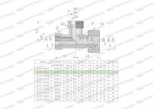 Trójnik hydrauliczny niesymetryczny metryczny BBA M14x1.5 08L (XEVL) Waryński ( sprzedawane po 2 )-169475