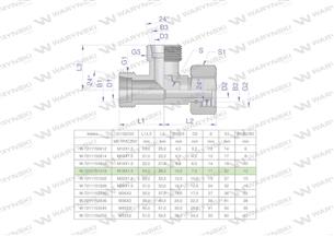 Trójnik hydrauliczny niesymetryczny metryczny BBA M18x1.5 12L (XEVL) Waryński ( sprzedawane po 5 )-169523