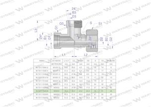 Trójnik hydrauliczny niesymetryczny metryczny BBA M36x2 28L (XEVL) Waryński-169499