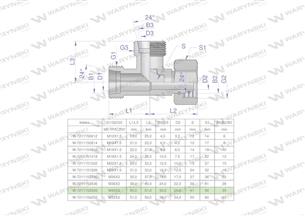 Trójnik hydrauliczny niesymetryczny metryczny BBA M45x3 35L (XEVL) Waryński-169505