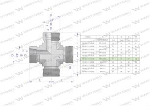 Czwórnik hydrauliczny metryczny BBBB M26x1.5 18L Waryński-168836