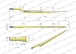 Ząb ładowacza uniwersalny Z L- 800 mm Tur WARYŃSKI