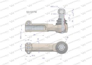 Przegub kierowniczy M24x1.5 561557 WARYŃSKI