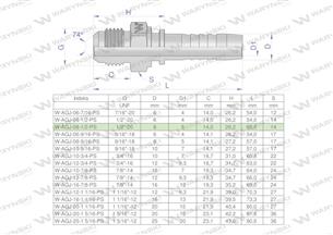 Zakucie hydrauliczne AGJ DN08 1/2"-20 UNF PREMIUM Waryński ( sprzedawane po 10 )