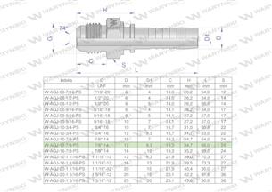 Zakucie hydrauliczne AGJ DN13 7/8"-14 UNF PREMIUM Waryński ( sprzedawane po 10 )