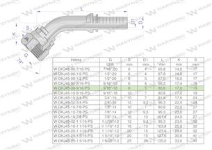 Zakucie hydrauliczne DKJ45 DN08 9/16"-18 UNF PREMIUM Waryński ( sprzedawane po 5 )