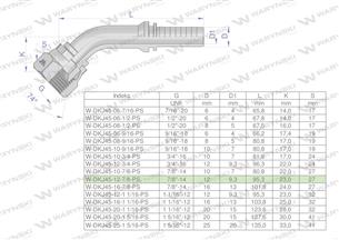 Zakucie hydrauliczne DKJ45 DN13 7/8"-14 UNF PREMIUM Waryński ( sprzedawane po 5 )