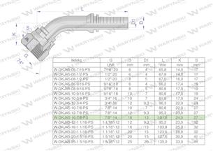 Zakucie hydrauliczne DKJ45 DN16 7/8"-14 UNF PREMIUM Waryński ( sprzedawane po 2 )