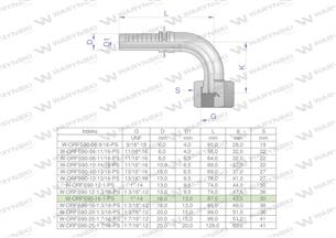 Zakucie hydrauliczne ORFS90 DN16 1"-14 PREMIUM Waryński ( sprzedawane po 2 )