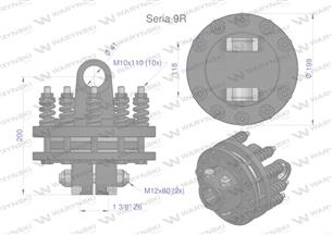 Sprzęgło cierne wału Seria 9R 1700Nm - 1 3/8 Z6 WARYŃSKI