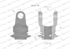 Widłak wału z pierścieniem 1 3/8 Z6 - 22X54 Seria 1R Waryński W21910513B