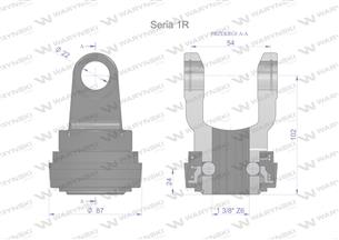 Widłak z pierścieniem 1 3/8 Z6 - 22X54 Seria 1R CE2020 Waryński W21910505B W21910507B WR217101