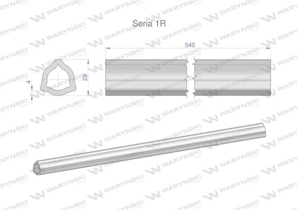 Rura wewnętrzna Seria 1R do wału 660 przegubowo-teleskopowego 29x4 mm 540 mm WARYŃSKI-171900