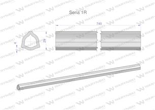 Rura wewnętrzna Seria 1R do wału 860 przegubowo-teleskopowego 29x4 mm 740 mm WARYŃSKI-171902