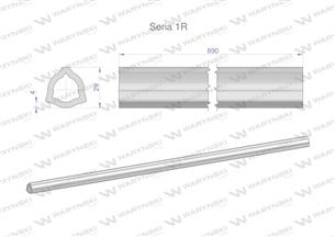 Rura wewnętrzna Seria 1R do wału 1010 przegubowo-teleskopowego 29x4 mm 890 mm WARYŃSKI-171904