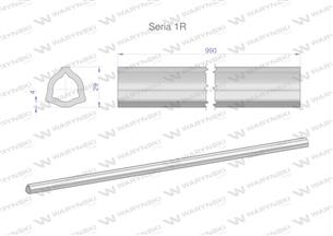 Rura wewnętrzna Seria 1R do wału 1110 przegubowo-teleskopowego 29x4 mm 990 mm WARYŃSKI