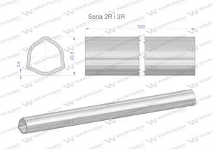 Rura zewnętrzna Seria 2R i 3R do wału 660 przegubowo-teleskopowego 43.5x3.4 mm 535 mm WARYŃSKI-171890