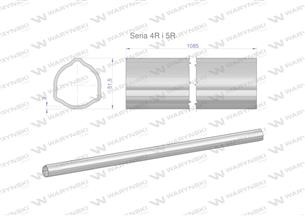 Rura zewnętrzna Seria 4R i 5R do wału 1210 przegubowo-teleskopowego 51.5x3 mm 1085 mm WARYŃSKI-175395