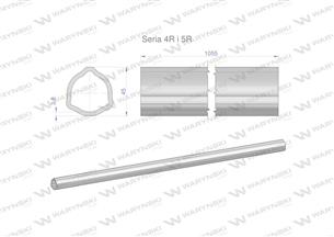 Rura wewnętrzna Seria 4R i 5R do wału 1210 przegubowo-teleskopowego 45x3.8 mm 1055 mm WARYŃSKI-175405