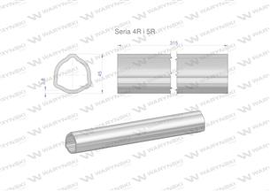 Rura wewnętrzna Seria 4R i 5R do wału 460 przegubowo-teleskopowego 45x3.8 mm 315 mm WARYŃSKI