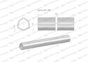 Rura wewnętrzna Seria 4R i 5R do wału 510 przegubowo-teleskopowego 45x3.8 mm 355 mm WARYŃSKI-175397