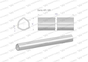 Rura wewnętrzna Seria 4R i 5R do wału 560 przegubowo-teleskopowego 45x3.8 mm 405 mm WARYŃSKI