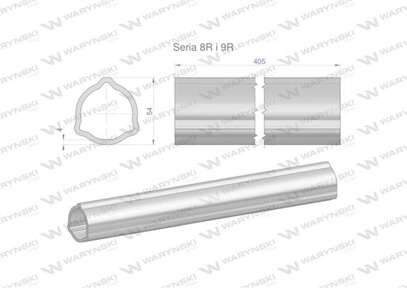 Rura wewnętrzna Seria 8R i 9R do wału 560 przegubowo-teleskopowego 54x5mm 405 mm WARYŃSKI-175438