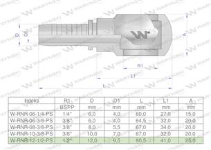 Zakucie hydrauliczne oczkowe RNR DN13 1/2" PREMIUM Waryński ( sprzedawane po 10 )