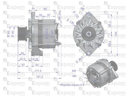 Alternator AAK1363 Nowy Typ EXPOM EXPOM KWIDZYN eu