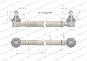 Drążek kierowniczy 963mm 02382758 WARYŃSKI