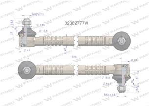 Drążek kierowniczy 975mm 02382777 WARYŃSKI