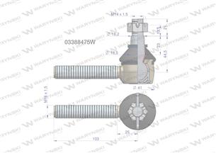 Przegub kierowniczy M16x1.5 03388475 WARYŃSKI