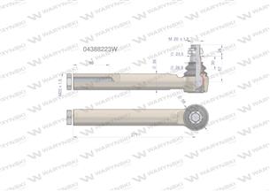 Przegub kierowniczy 271mm- M22x1,5 04388223 WARYŃSKI