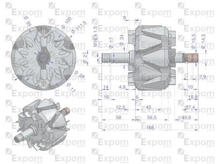 Wirnik alternatora 0123510074EX Nowy Typ EXPOM KWIDZYN eu