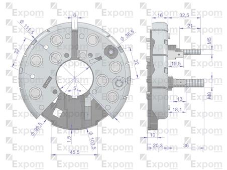 Prostownik diody alternatora 0120484011EX Nowy Typ EXPOM KWIDZYN eu