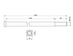 Oś dł. 1490mm Talerzówka