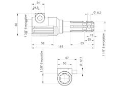 Redukcja wałka WOM adapter na trzpień 1 3/8" 6 wpustów na wałek 1 1/8" 6 wpustów MORGA