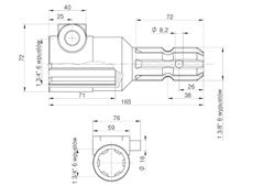 Redukcja wałka WOM adapter na trzpień 1 3/4" 6 wpustów na wałek 1 3/8" 6 wpustów MORGA