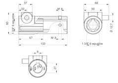 Redukcja wałka WOM adapter na trzpień 1 3/8" 6 wpustów na otwór wew.- 24 mm MORGA