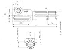 Redukcja wałka WOM adapter na śrubę 1 3/8" 6 wpustów na wałek 1 3/8" 6 wpustów MORGA