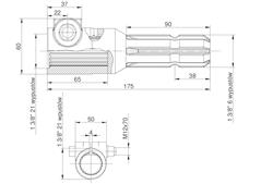 Redukcja wałka WOM adapter na śrubę 1 3/8" 21 wpustów na wałek 1 3/8" 6 wpustów MORGA