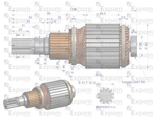 Wirnik rozrusznika typu Magneton 9172742.24V Blue Line EXPOM KWIDZYN 7153712EX