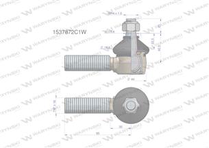 Przegub kierowniczy 7/8' 1537872C1 WARYŃSKI