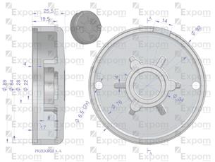 Pokrywa tylna szczotkotrzymacza rozrusznika typu Magneton 9172742.24V Blue Line EXPOM KWIDZYN 7155920EX