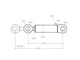 Cylinder hydrauliczny. siłownik gwint M18x1.5 CN2F-40/630Z+U Tur 1.2 Kraj