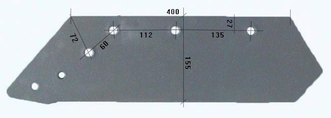 LEMIESZ PŁUG KUHN 50 HRC LEWY