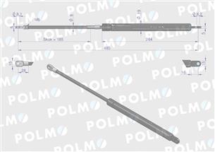 Siłownik drzwi L max. 485mm 65418007 RENAULT POLMO