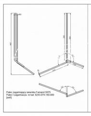 Palec zagarniający siewnika Famarol S-074 prawy, 3074140091, 3074140099 